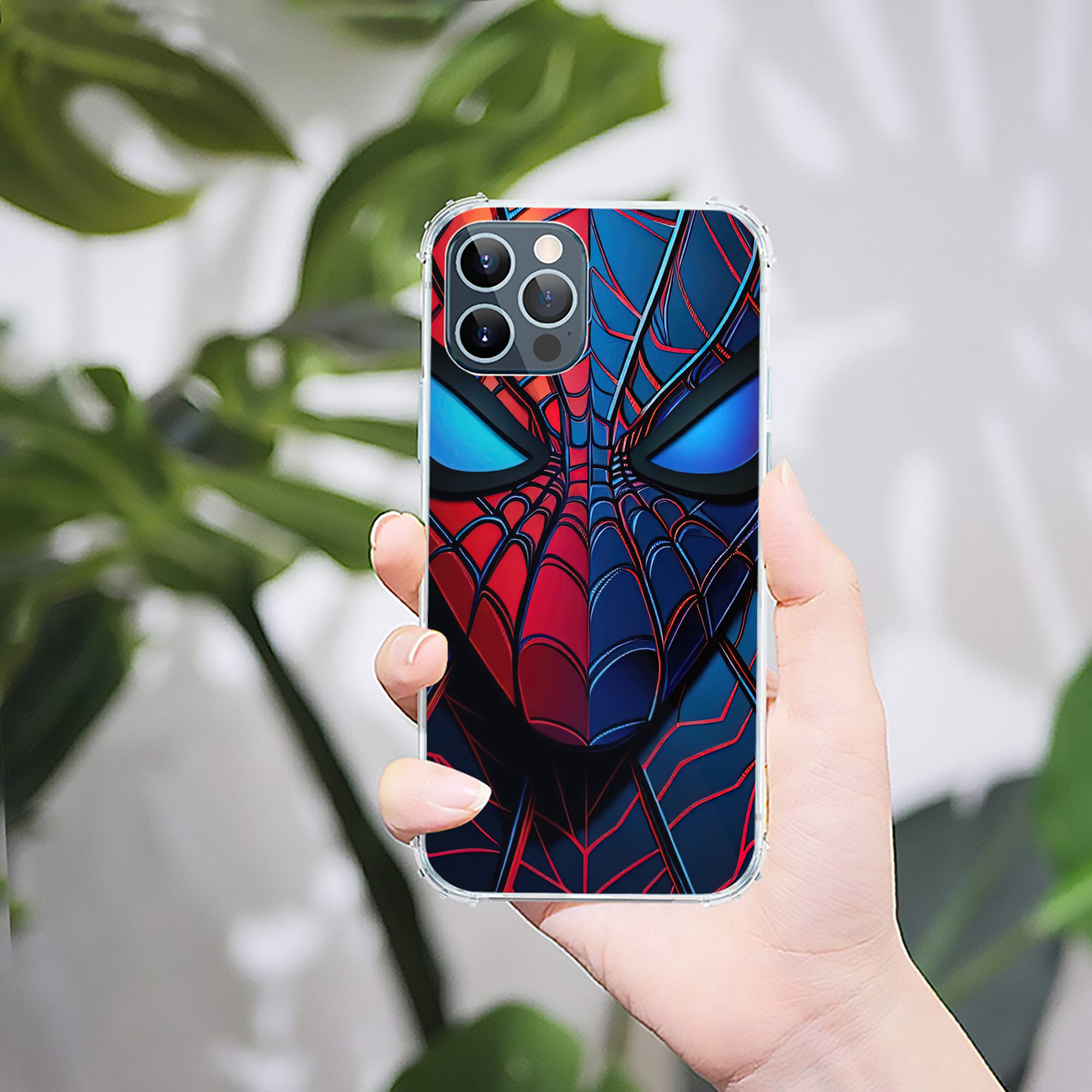 （画像用） Spider Man スパイダーマン 【iPhone 12シリーズ対応】透明スマホケース（クリアソフトケース）